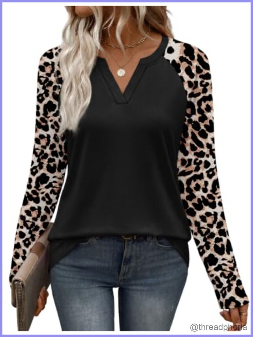 Womens Long Sleeve Raglan Top Color Block Fall Casual Shirt